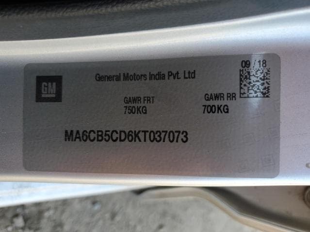 2019 CHEVROLET SPARK GT 10