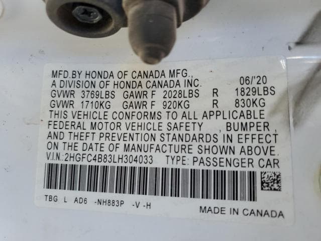 2020 HONDA CIVIC SPOR 12