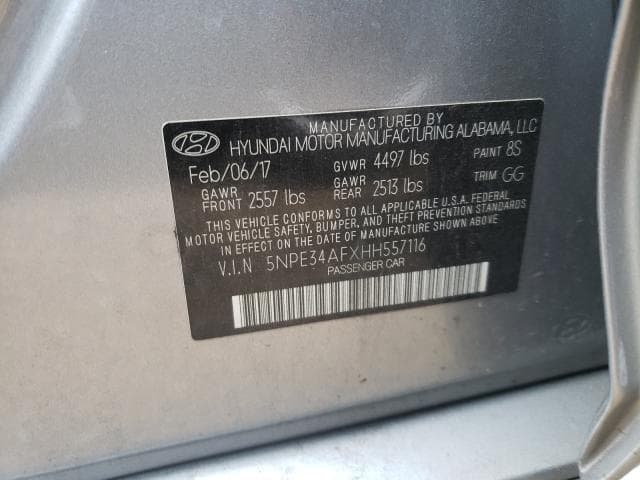 2017 HYUNDAI SONATA SPORT 10