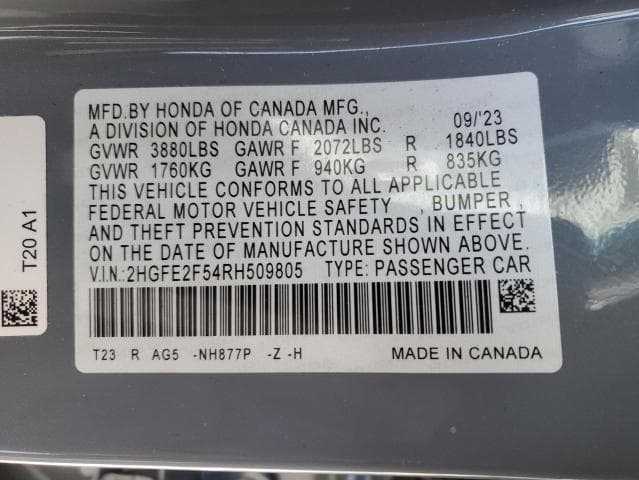 2024 HONDA CIVIC SPORT 13