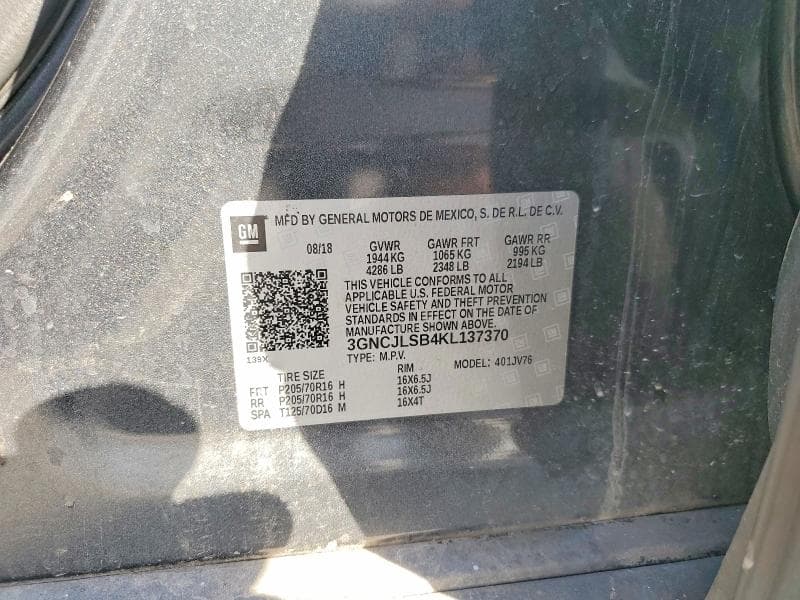 2019 CHEVROLET TRAX 1LT 13