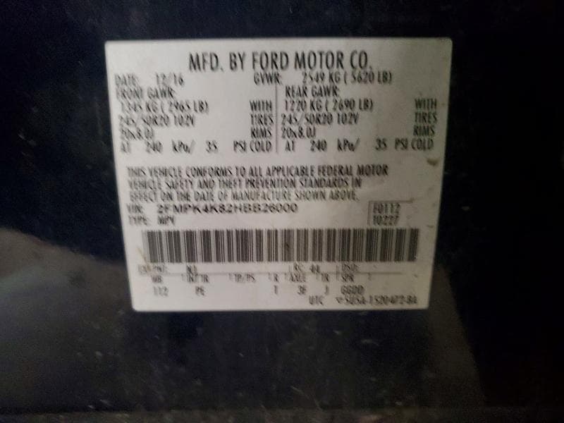 2017 FORD EDGE TITANIUM 14