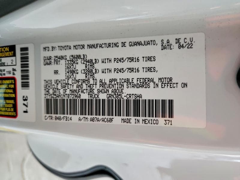 2022 TOYOTA TACOMA ACCESS CAB 12