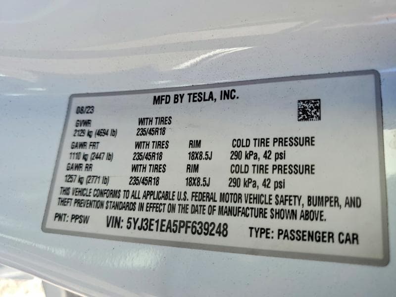 2023 TESLA MODEL 3 12
