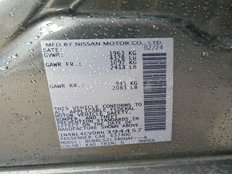 2024 NISSAN ALTIMA SR 13