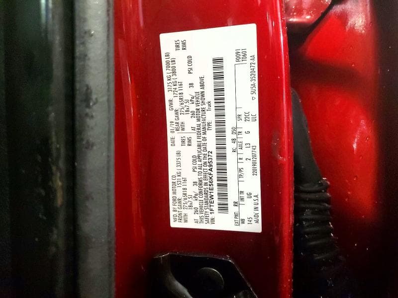 2019 FORD F150 SUPERCREW 12