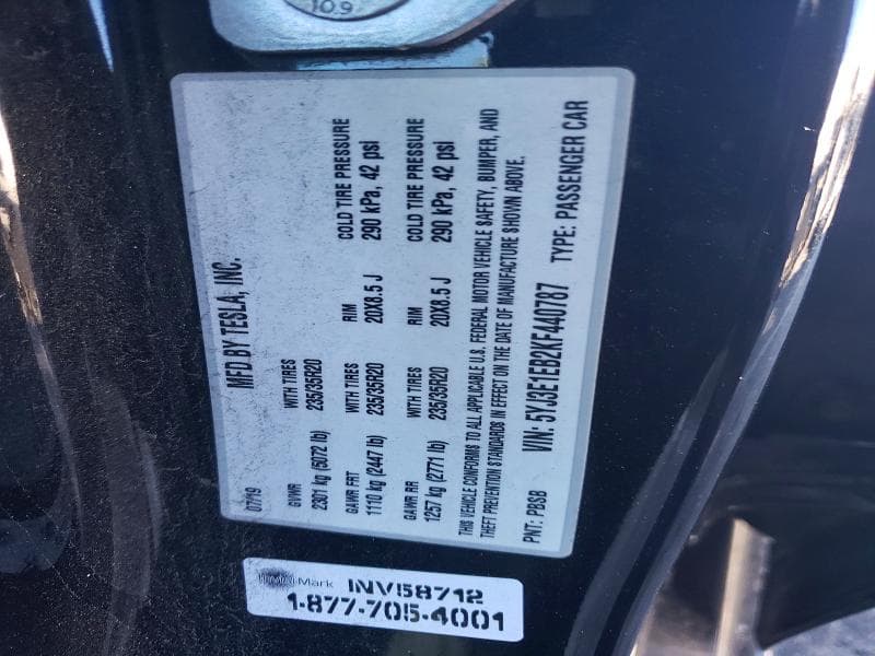 2019 TESLA MODEL 3 12
