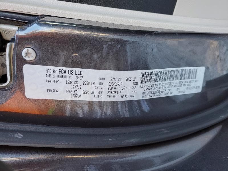 2017 CHRYSLER PACIFICA TOURING L 13