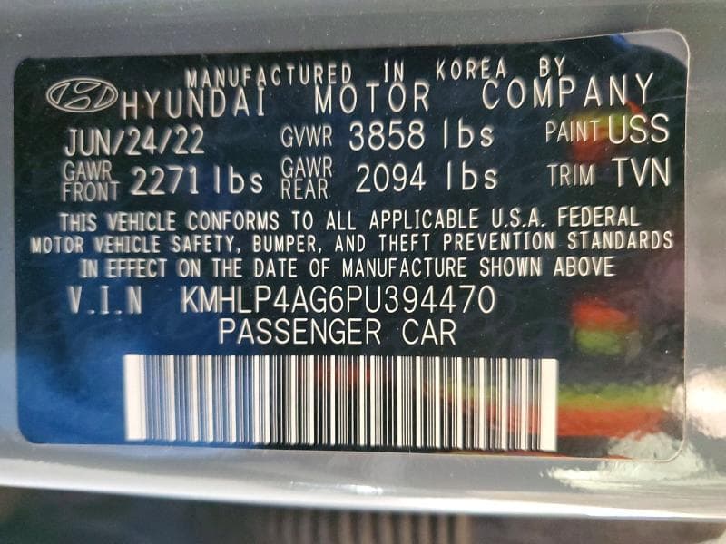 2023 HYUNDAI ELANTRA LIMITED 13