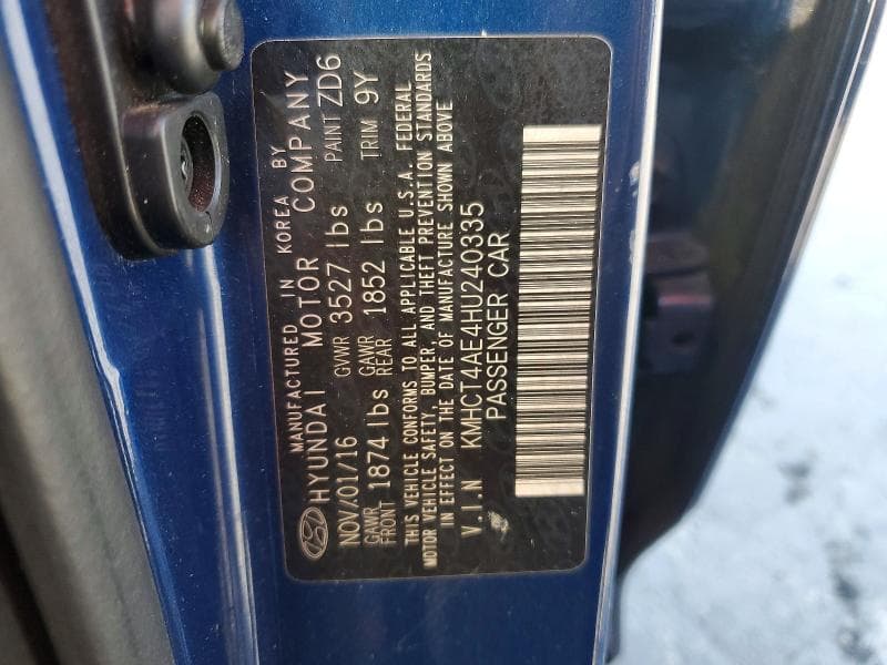 2017 HYUNDAI ACCENT SE 12