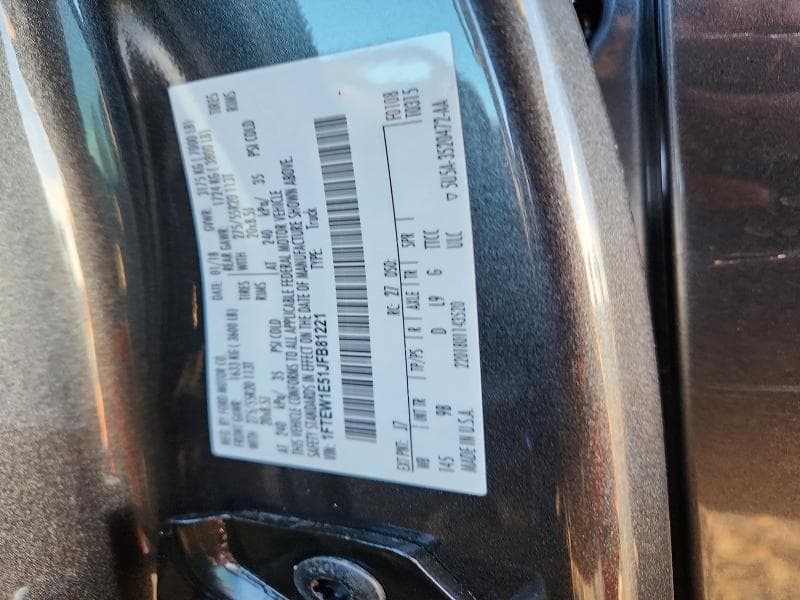 2018 FORD F150 SUPERCREW 12