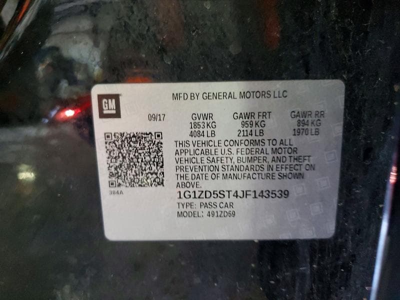 2018 CHEVROLET MALIBU LT 12