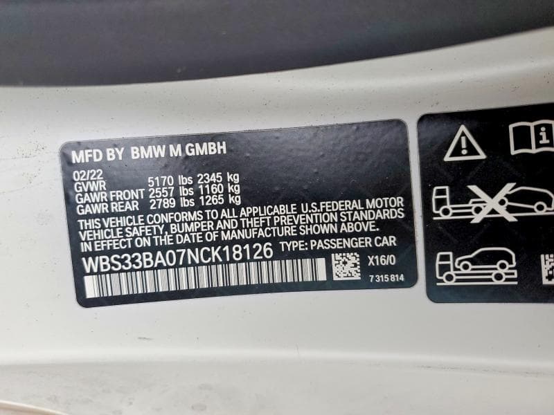 2022 BMW M4 COMPETITION 12