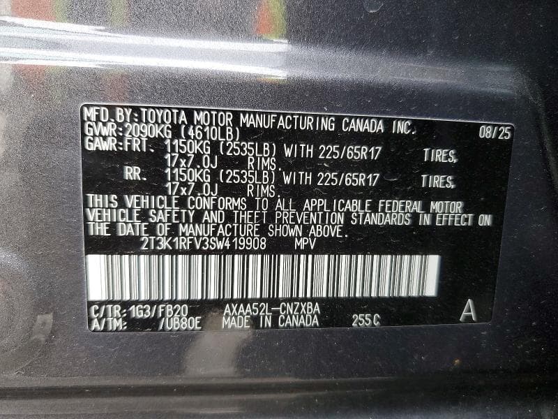 2025 TOYOTA RAV4 LE 12