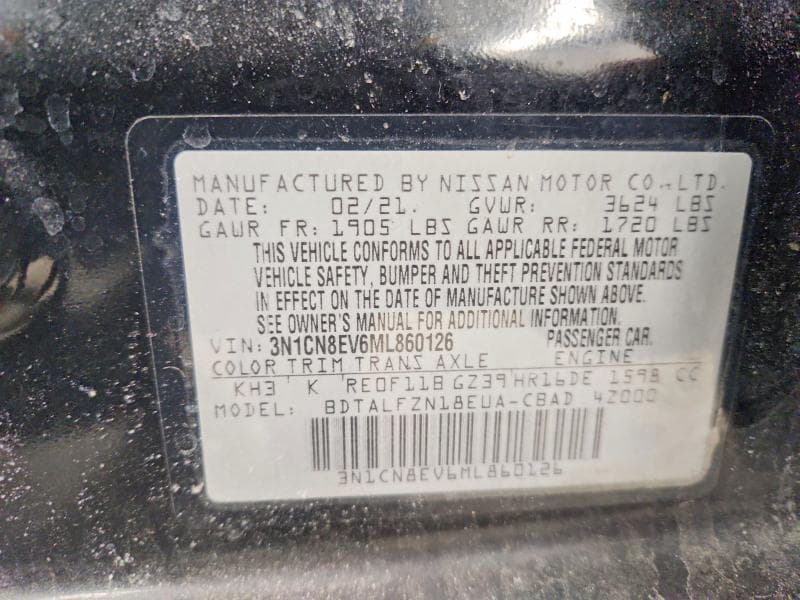 2021 NISSAN VERSA SV 12