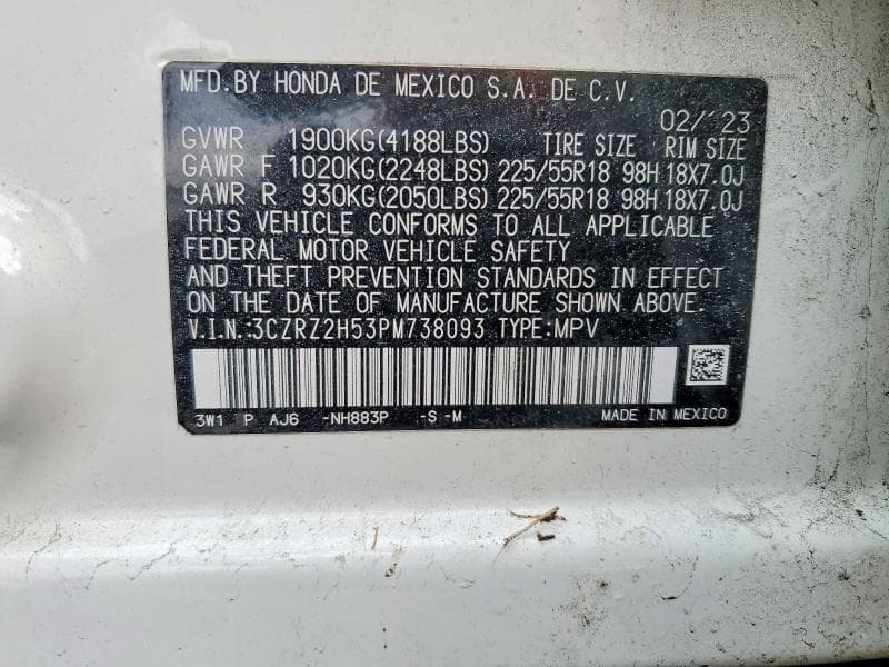 2023 HONDA HR-V SPORT 13