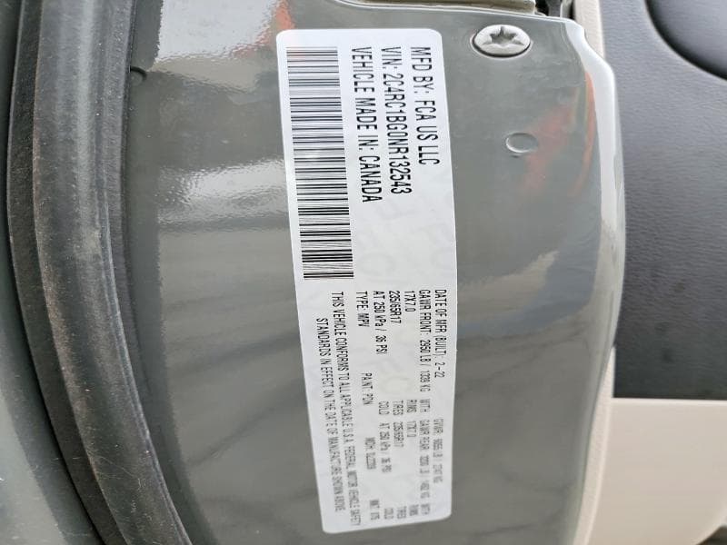 2022 CHRYSLER PACIFICA TOURING L 12