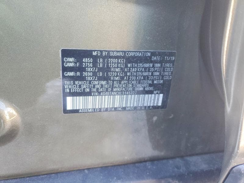 2020 SUBARU OUTBACK LIMITED 13