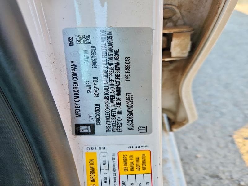 2022 CHEVROLET SPARK 1LT 12