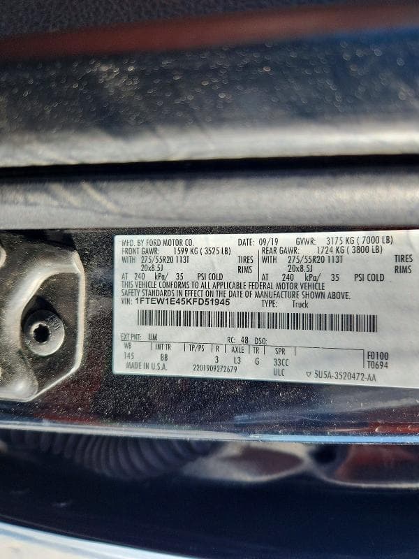 2019 FORD F150 SUPERCREW 13