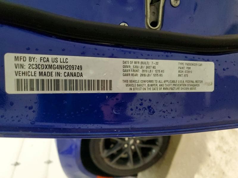 2022 DODGE CHARGER GT 12