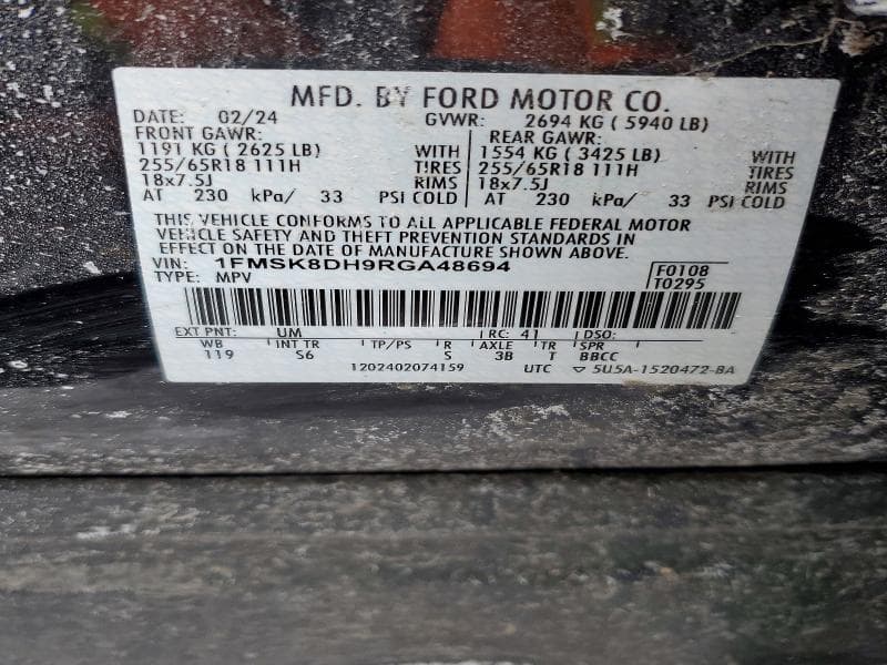2024 FORD EXPLORER XLT 13