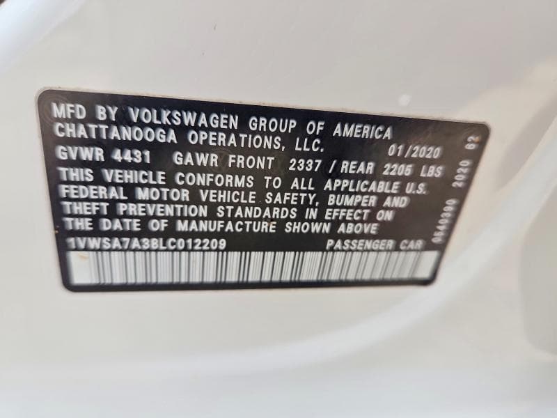 2020 VOLKSWAGEN PASSAT SE 13