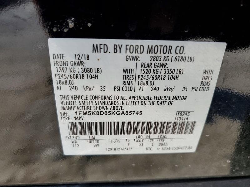 2019 FORD EXPLORER 13