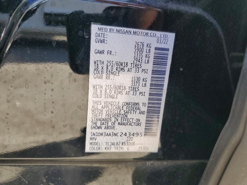 2022 NISS PATHFINDER S 13