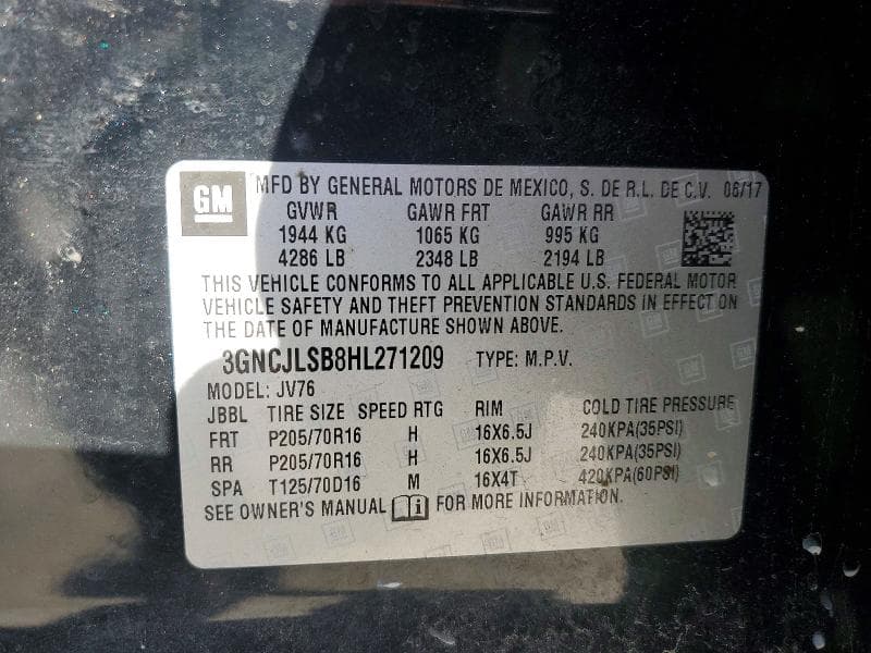 2017 CHEVROLET TRAX 1LT 12