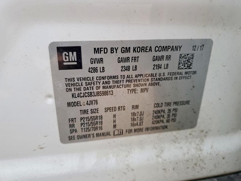 2018 BUICK ENCORE ESSENCE 12