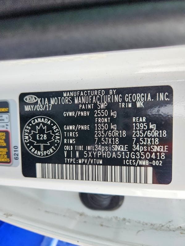 2018 KIA SORENTO EX 12