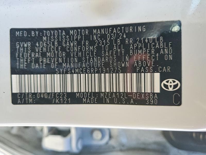 2024 TOYOTA COROLLA SE 12