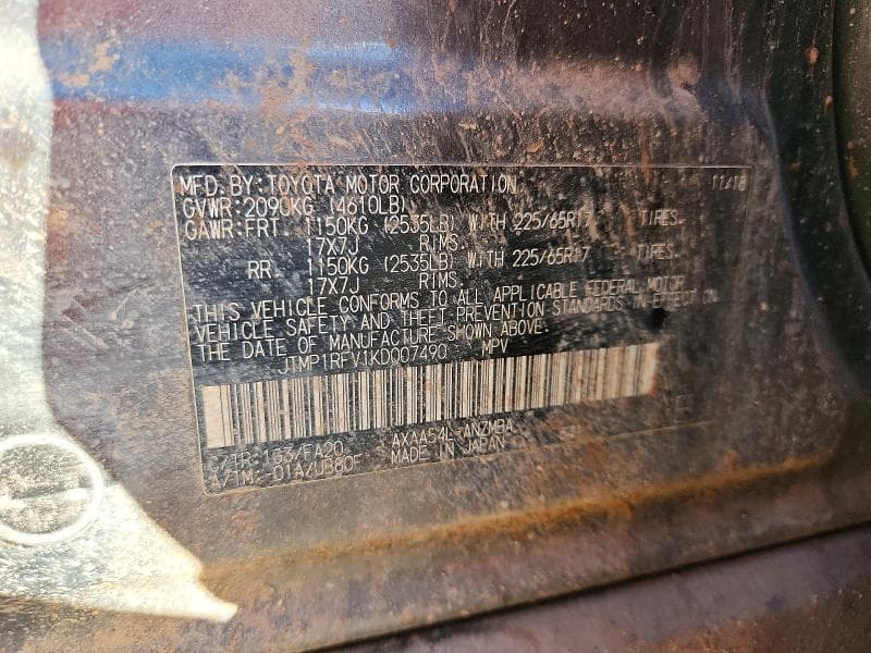 2019 TOYOTA RAV4 XLE XLE 13
