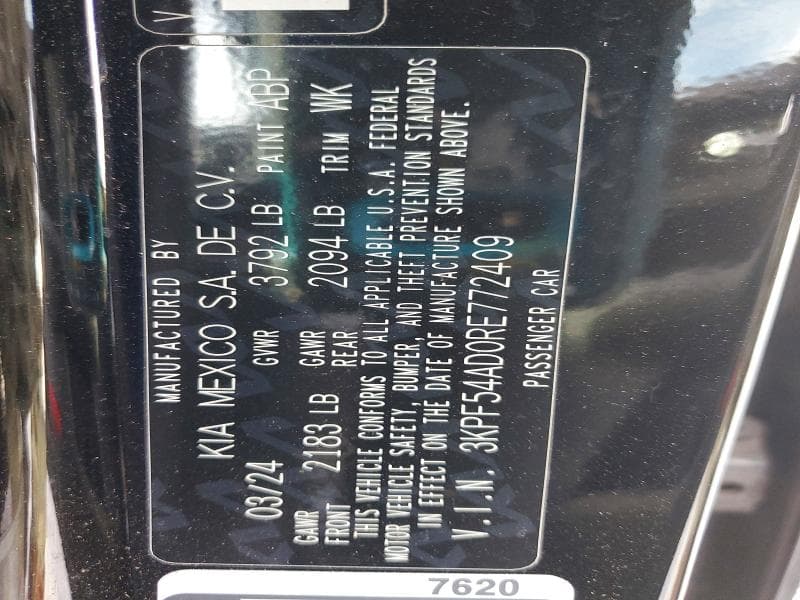 2024 KIA FORTE GT LINE 12