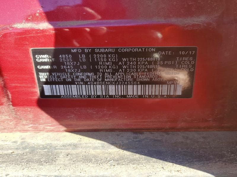 2018 SUBARU OUTBACK 3.6R LIMITED 13