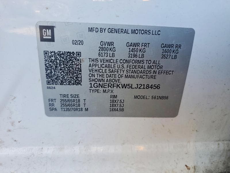 2020 CHEVROLET TRAVERSE LS 14