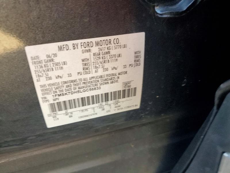 2020 FORD EXPLORER XLT 14