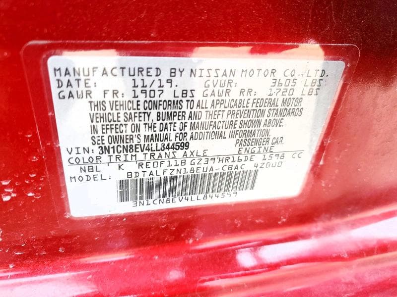 2020 NISSAN VERSA SV 12