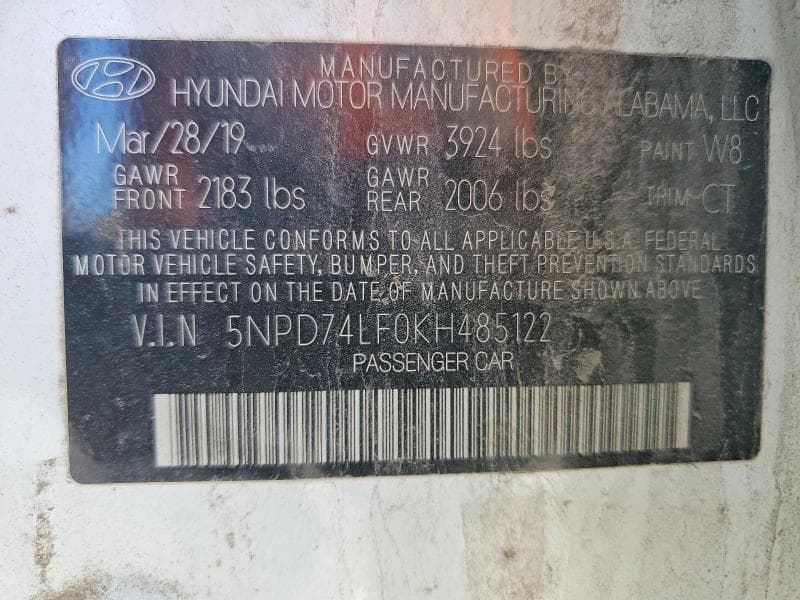 2019 HYUNDAI ELANTRA SE 12