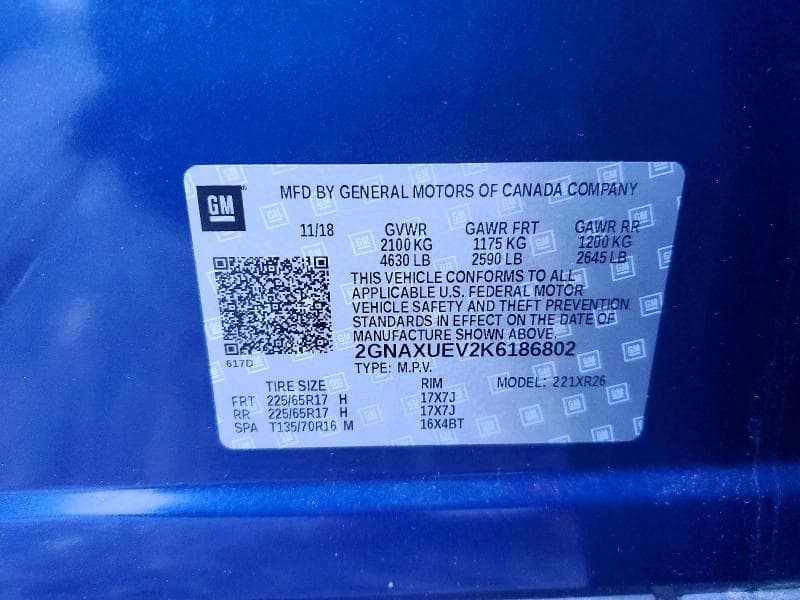 2019 CHEVROLET EQUINOX LT 13