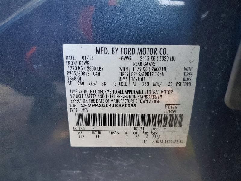 2018 FORD EDGE SE 13