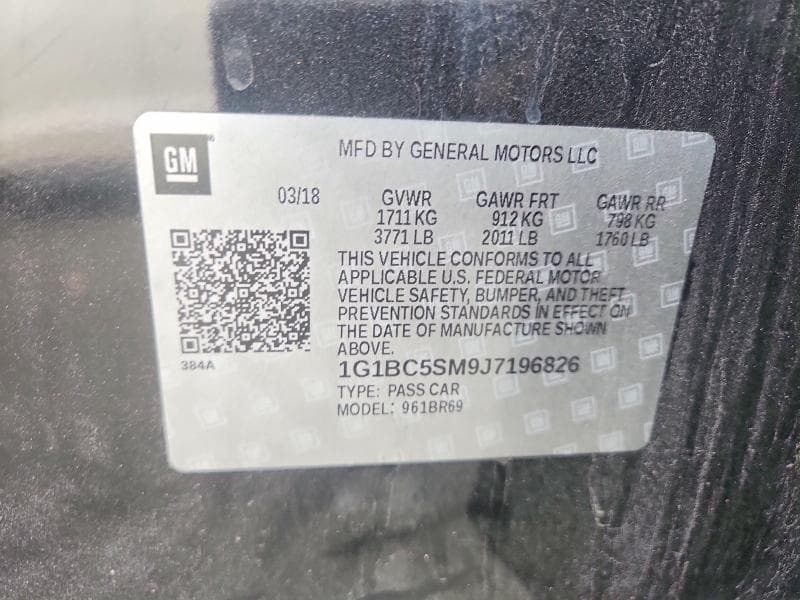2018 CHEVROLET CRUZE LS 13