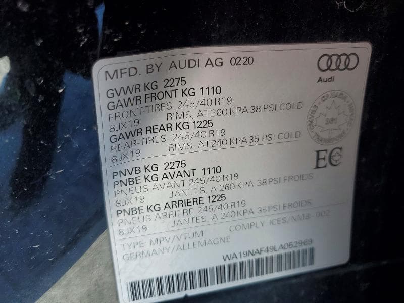 2020 AUDI A4 ALLROAD PRESTIGE 12