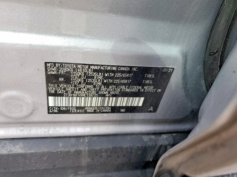 2021 TOYOTA RAV4 LE 13