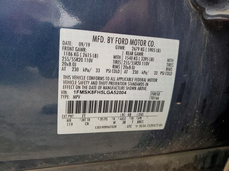 2020 FORD EXPLORER LIMITED 13