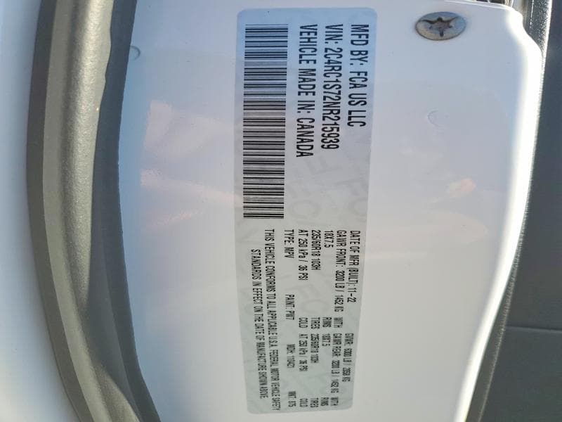 2022 CHRYSLER PACIFICA HYBRID LIMITED 13