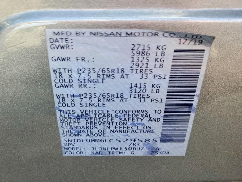2020 INFINITI QX60 PURE 13