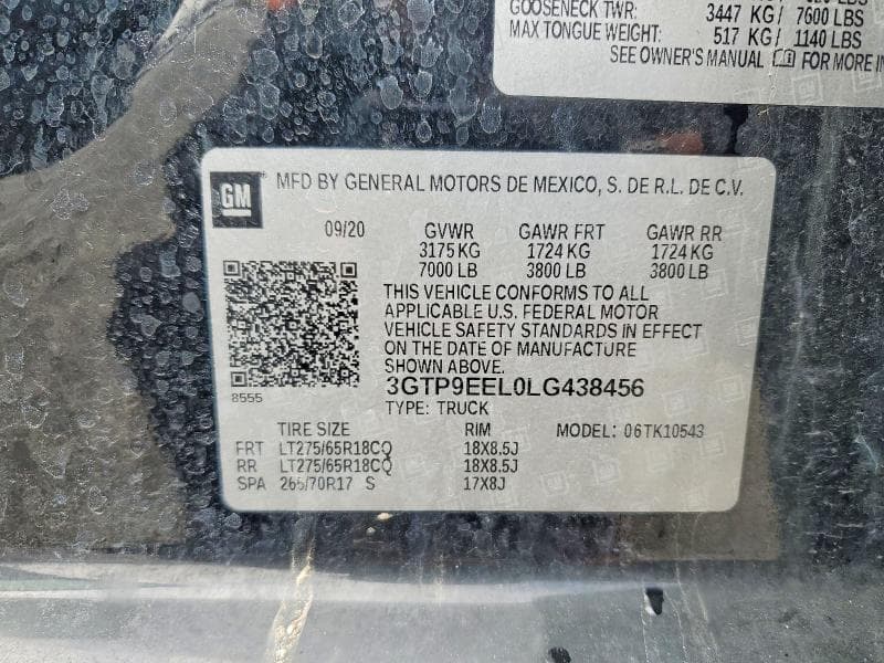 2020 GMC SIERRA K1500 AT4 12