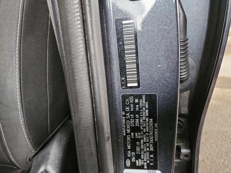 2019 KIA FORTE GT LINE 12
